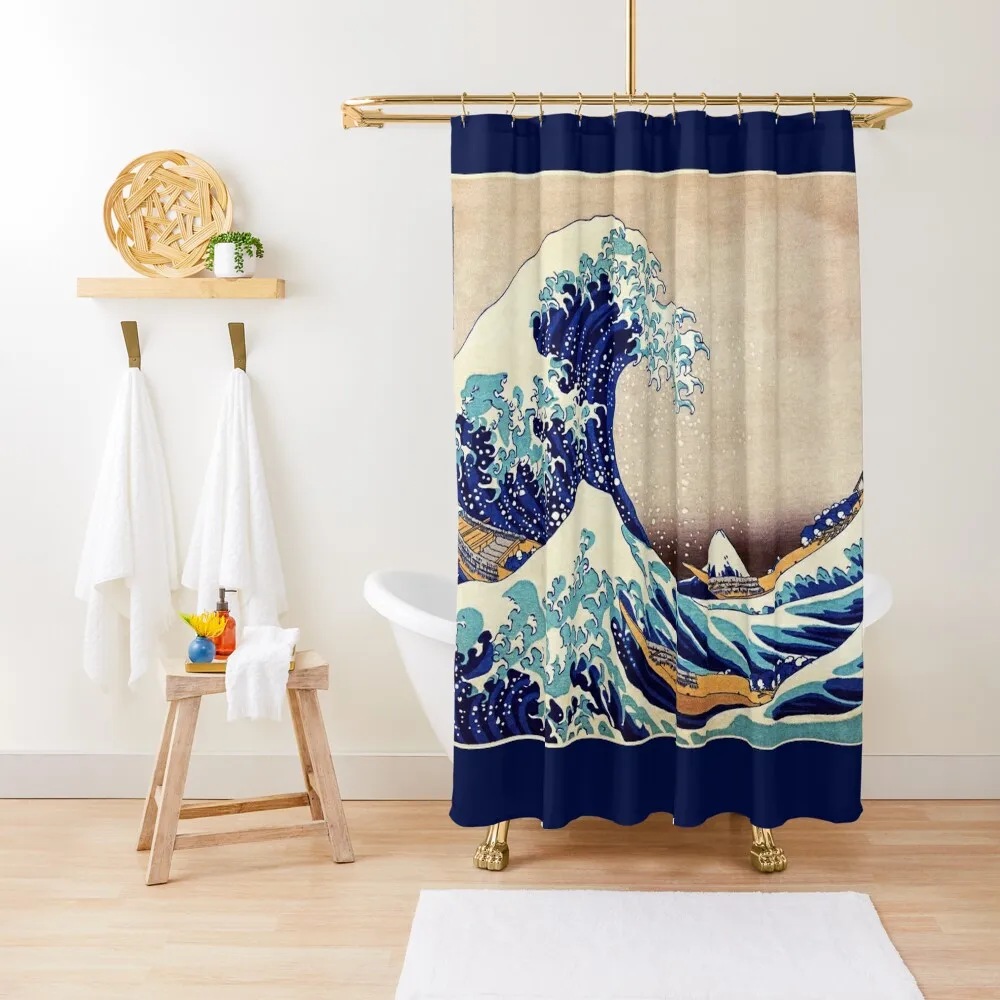 

Katsushika Hokusai The Great Wave Off Kanagawa Shower Curtain Waterproof Bathroom Shower Funny Shower Curtain