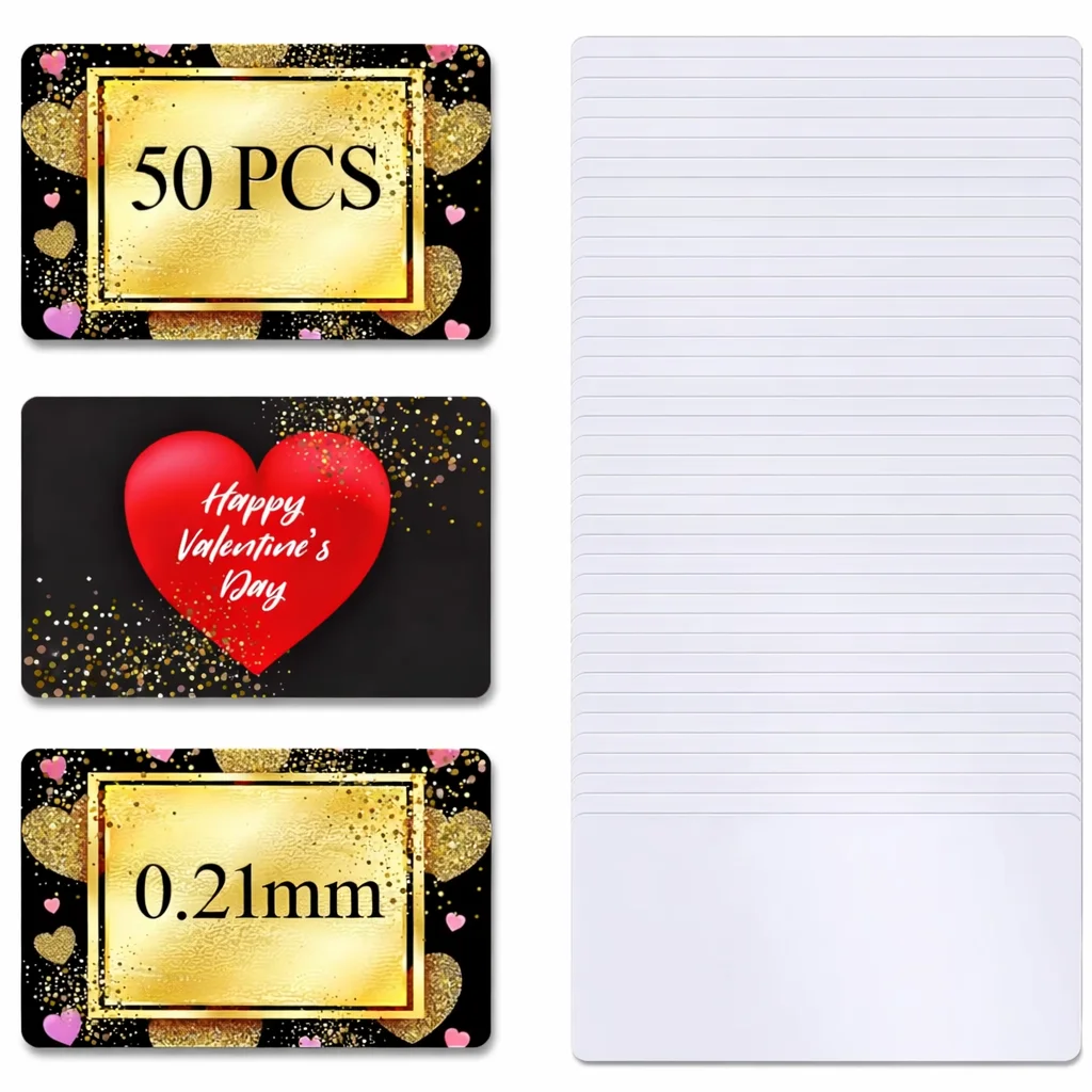 

50/100 шт. заготовок для сублимационных визиток, белые картонные пластинки толщиной 0,21 мм для лазерной гравировки, УФ-печати, DIY-творчества