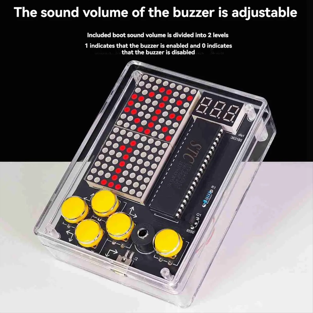 DTD1735-HOT-Game Console Production Kit DIY 51 Single-Chip Game Kit Classic Game Soldering Electronic Machine Game Set Blue Shel