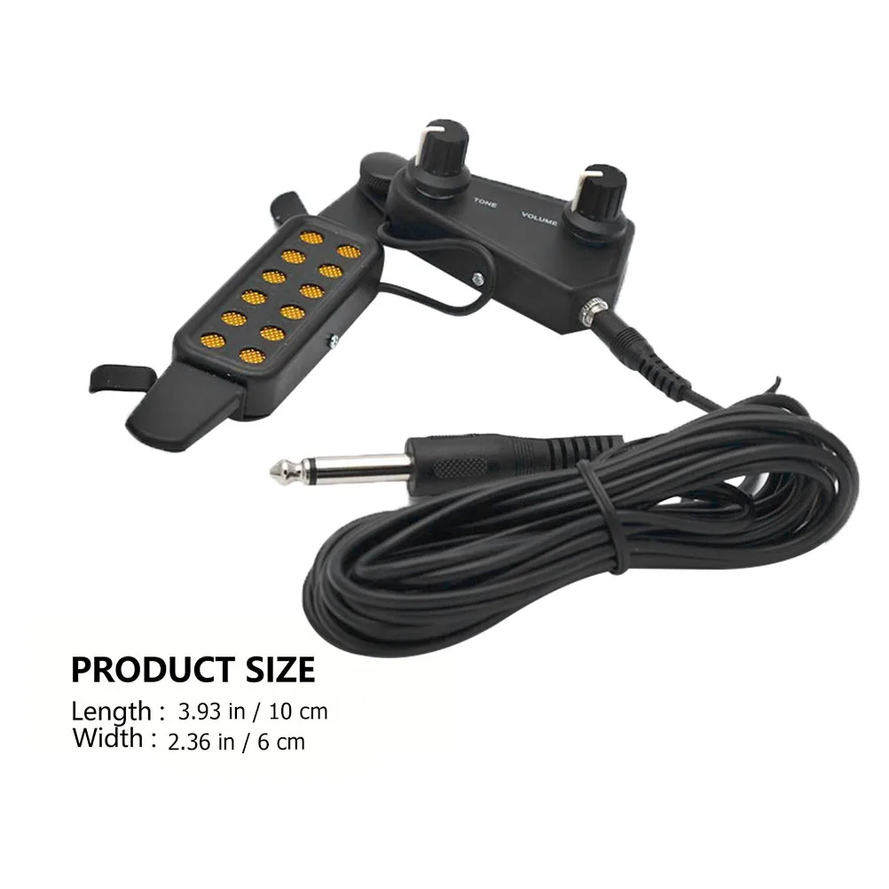 

1 Set Acoustic Guitar Pickup Durable Sound Hole Pickup Volume Tone Control Piezo Transducer Guitar Banjo Ukulele Instrument