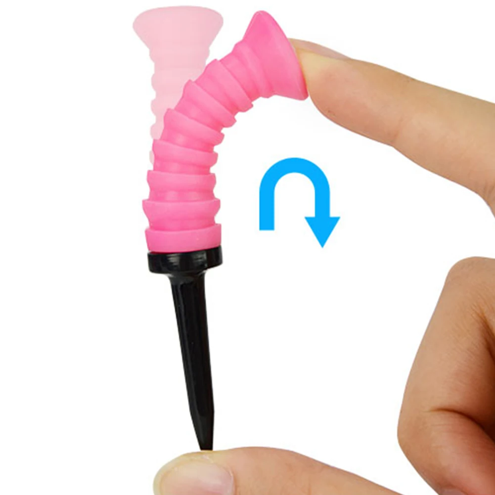 5Pcs Golf Elastic Tees Silicone  Golf Tee Golf Ball Holder Golf Limited Ball Tee Golf Training Accessories