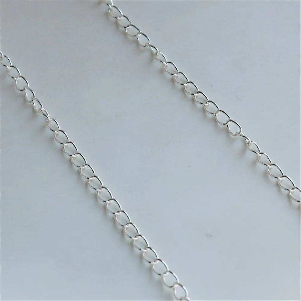 Silver Copper Clad Chain, ponytail Chain, Extension Chain, DIY Accessories, Work in Progress, 2.8mm