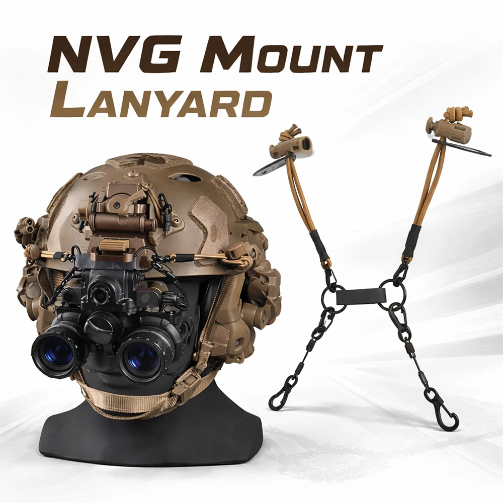 

Tactical Night Vision NVG Mount Lanyard Elastic Retention Bungee Cord Anti-lost Safety Strap for FAST Helmet Night Vision