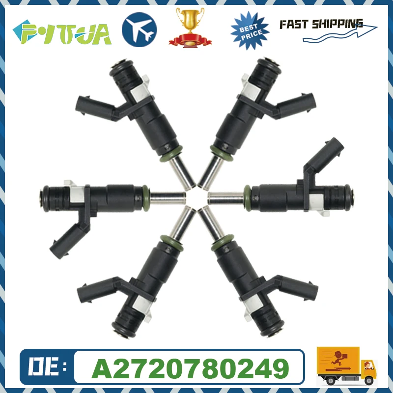 

6шт топливная форсунка A 2720780249 68011710 АА Для MERCEDES-BENZ R350 E350 S400 GLK350 SLK280 SLK300 A 272 078 02 49