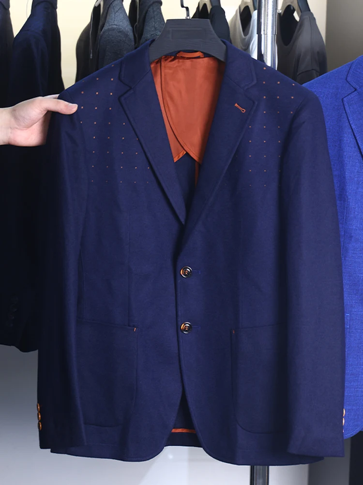 

Homesi Spring Autumn Casual Faionable Loose Men's Suit Jaet Versatile Classic Sle Long Sve Two Button Closure