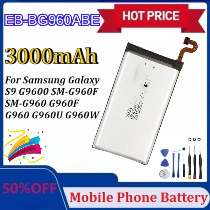 

EB-BG960ABE 3000 мАч аккумулятор для мобильного телефона с инструментами для Samsung Galaxy S9 G9600 SM-G960F SM-G960 G960F G960 G960U G960W