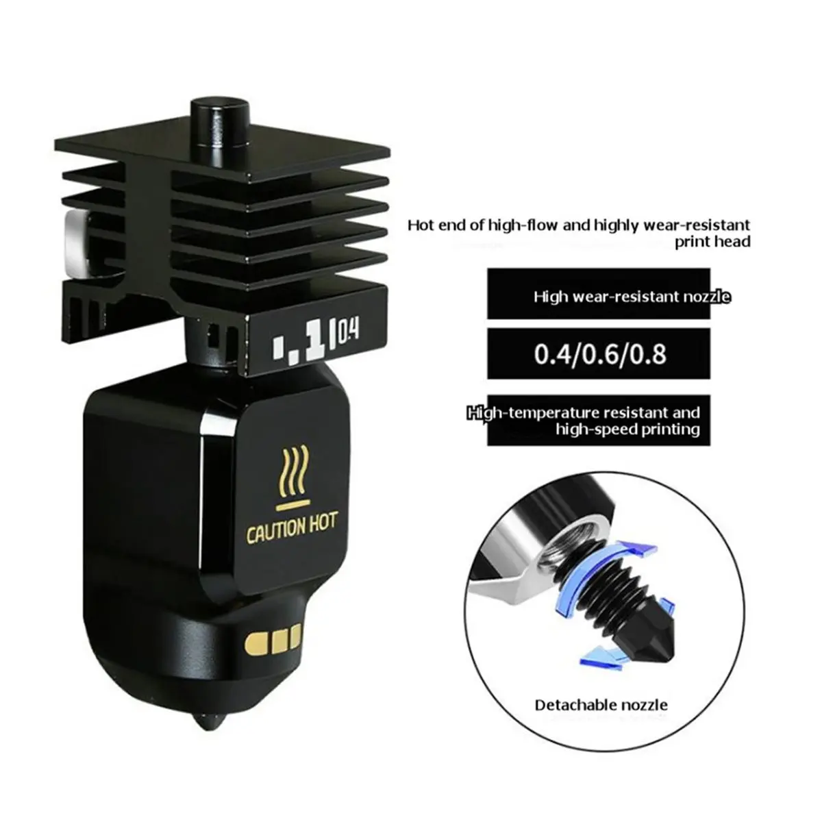 ABSF Hotend for Bambu Lab P2S/P2SC Hotend Hardened Steel Nozzle Print Head Hotend Extruder Kit 3D Printer Accessories 0.6mm