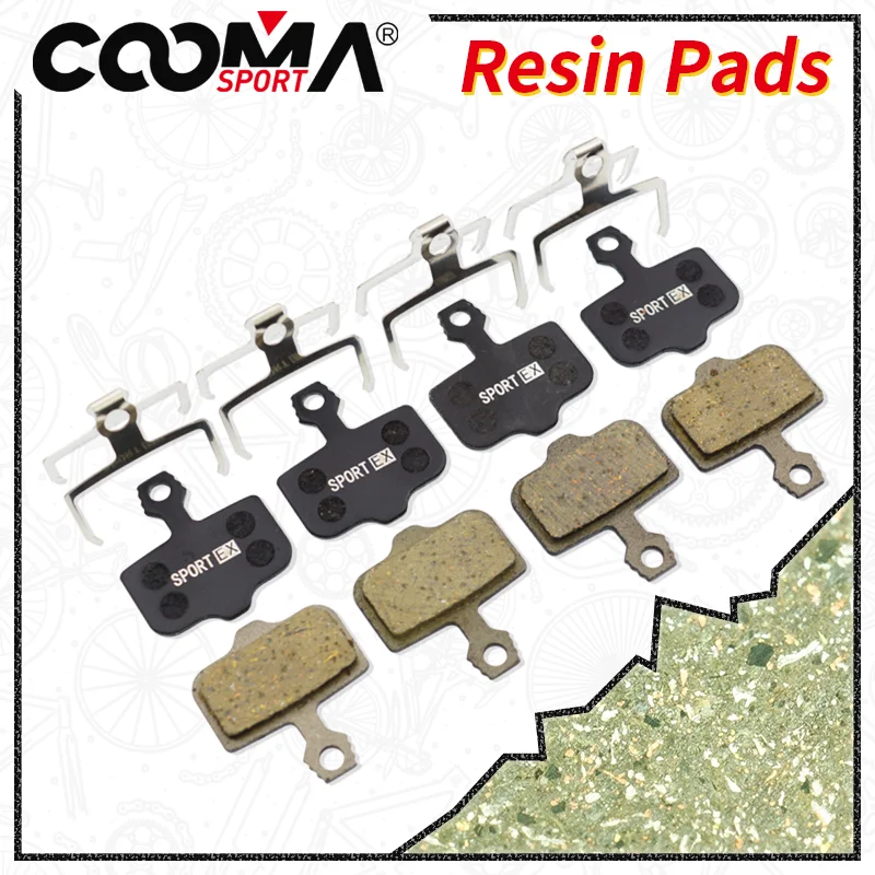 4 Pairs, Bicycle Disc Brake Pads for Avid Elixir R/CR/CR-MAG/E1/3/5/7/9 Sram X0 XX DB1/3/5 Dualtron Thunder, Sport EX Resin