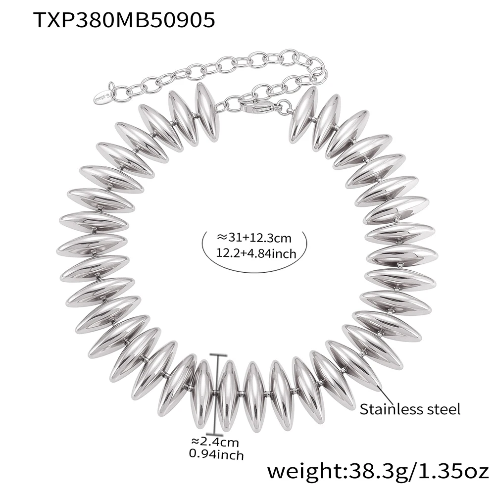 Stainless Steel Choker Bracelet Set 18K Gold Plated