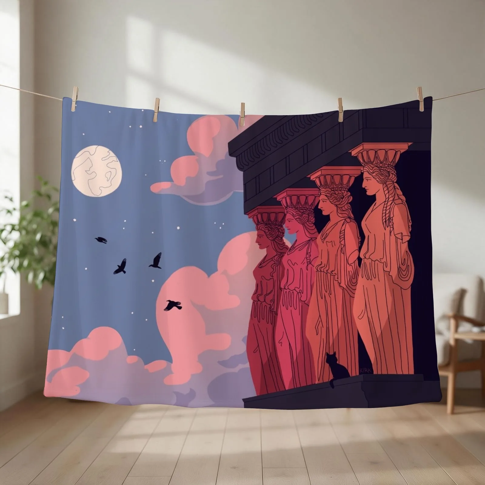Caryatids at Dusk Throw Blanket For Sofa Thin Decorative Sofa manga Hairys Blankets