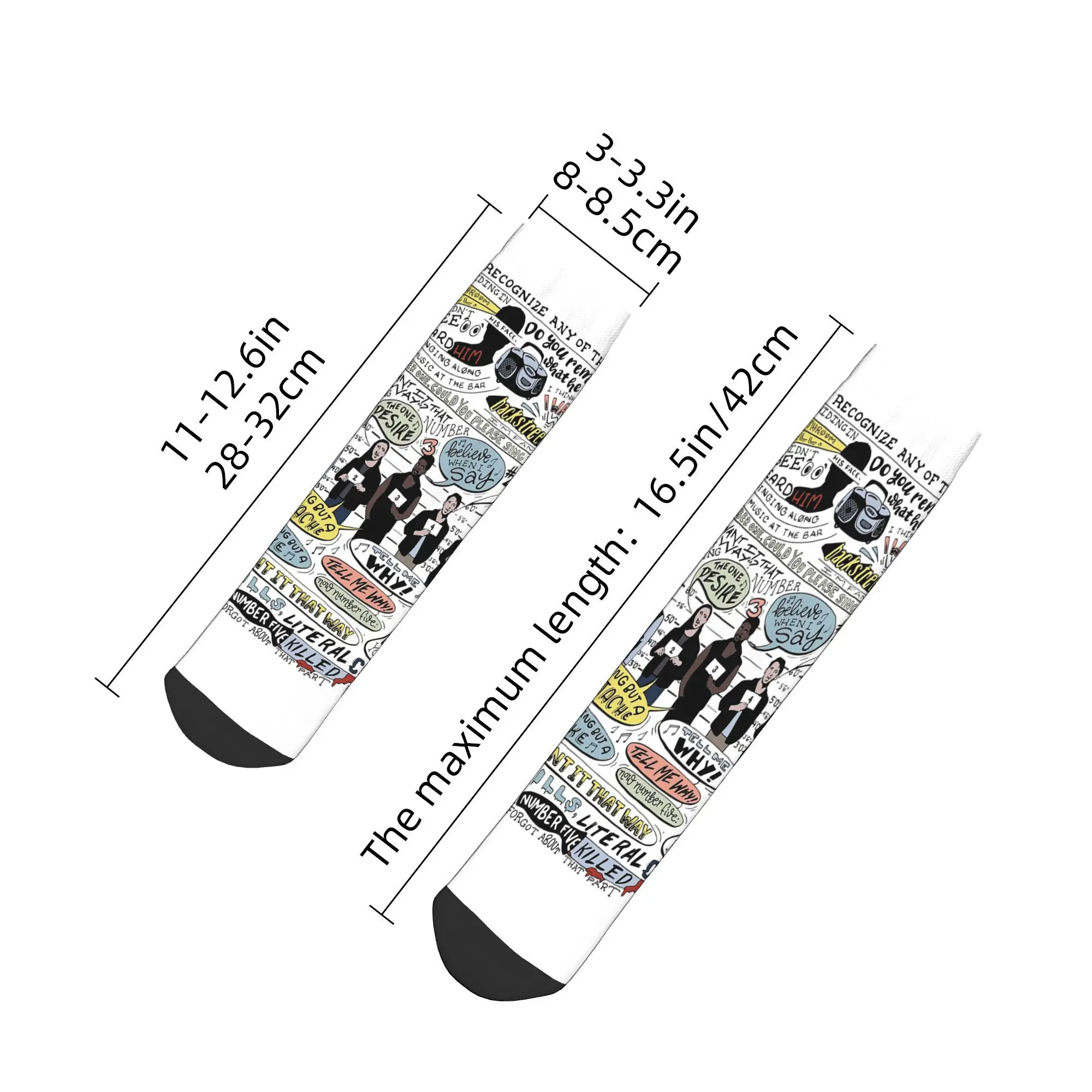 أريد ذلك على ذلك الطريقة B99 (ملونة) جوارب Harajuku جوارب ماصة للعرق جميع المواسم إكسسوارات الجوارب للرجال والنساء