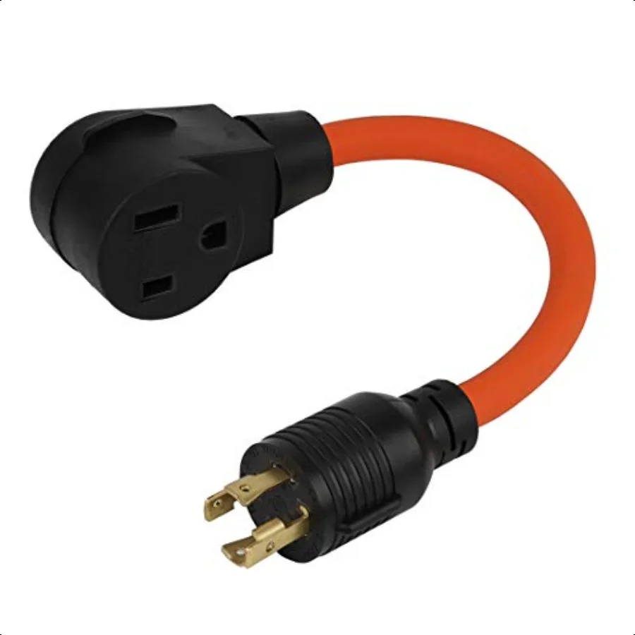 

50 см 1,5 фута Nema L1430P до 650R Сверхмощная вилка AWG10 STW 30 А на розетку 50 А (Welder) Кабель-переходник Шнур-адаптер 30 А Генера