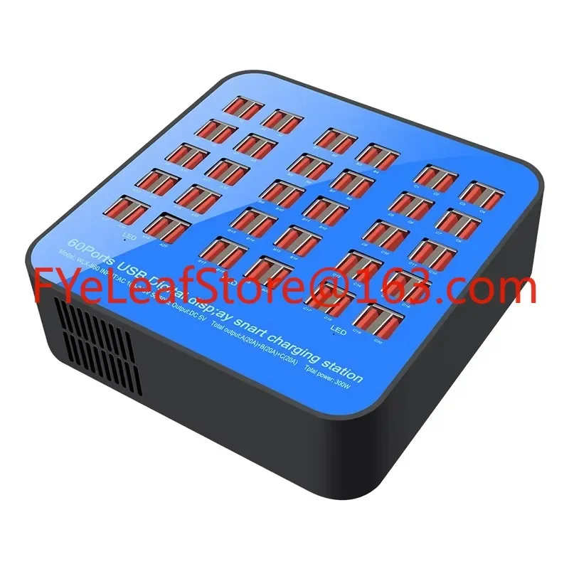 300W High Power 60 45 Ports Factory   USB Charging Station Multiport Multiple Desktop Charger