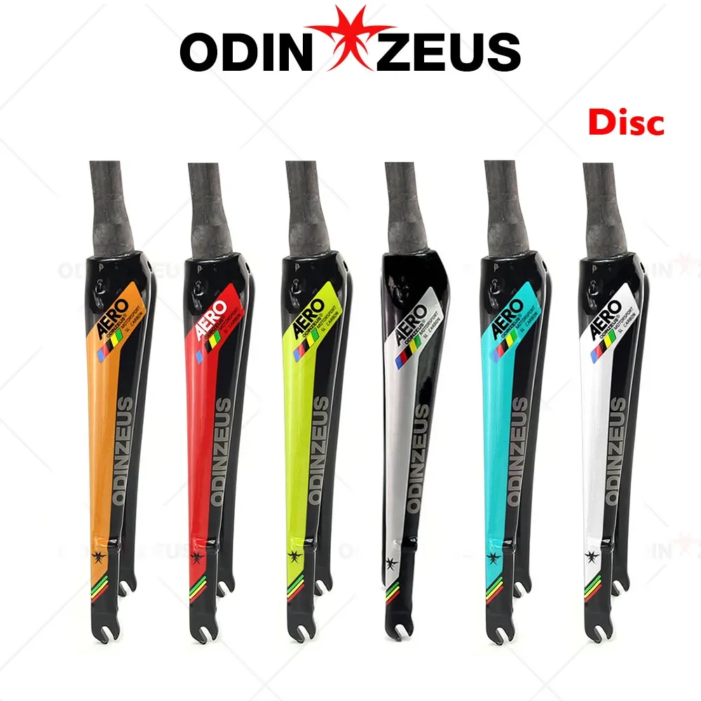 Odinzeus Gloss 700C Full Carbon Fiber Bike Fork JAVA Quick Release Road Bicycle Fork Disc Rim Brake Round Tapered Tube