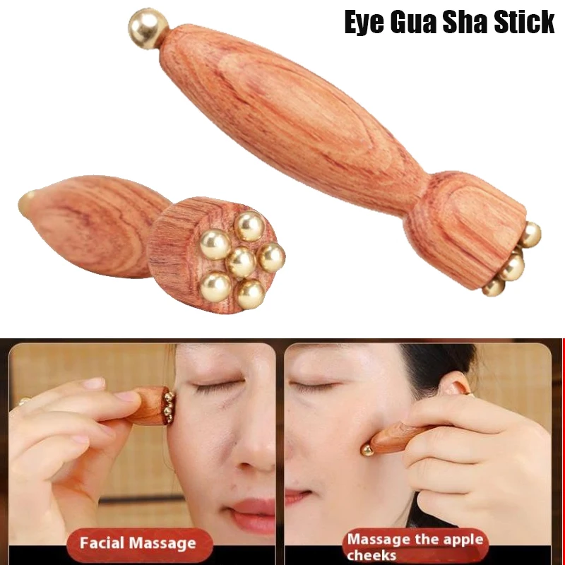 

Стручок лотоса, латунь и палисандр, инструмент Гуа Ша для лица, релаксация глаз, меридианы, ручной массаж акупунктурных точек