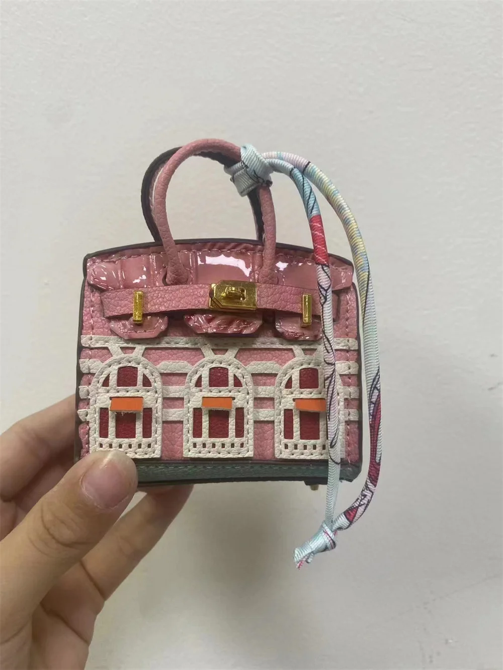 1pc Mini House Small Bag, Handheld, Portable, Hand Rope, Bluetooth Earphone Bag, Zero Wallet, Multi functional Small Bag