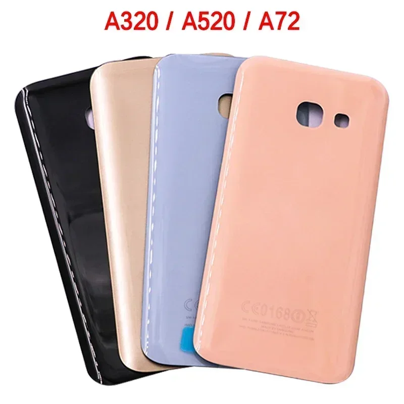 New For Samsung Galaxy A3 A5 A7 2017 A320 A520 A720 Battery Back Cover Rear Door 3D Glass Panel Housing Case Adhesive Replace