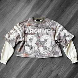 New Y2K Sports Shirt Male Gothic American Oversize Camouflage Pattern Shirt Harajuku Hip-Hop Street Sweatshirt For Men Hoodies