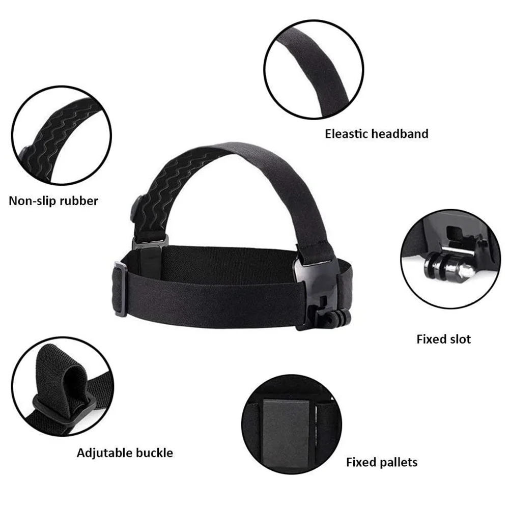 حزام حزام الرأس ل GoPro ، اكسسوارات كاميرا العمل ، كاميرا جبل ، Insta360 ملحق ، بطل 12 ، 11 ، 10 ، 9 ، 8 ، 7 ، 6 ، 5 ، SJ4000 ، SJ5000