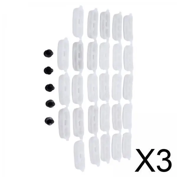 

White Roof Gutter Door Mounting Clips 8D0853909B Moulding Fastener Set for Audi A4 S4 B5 1995-2001