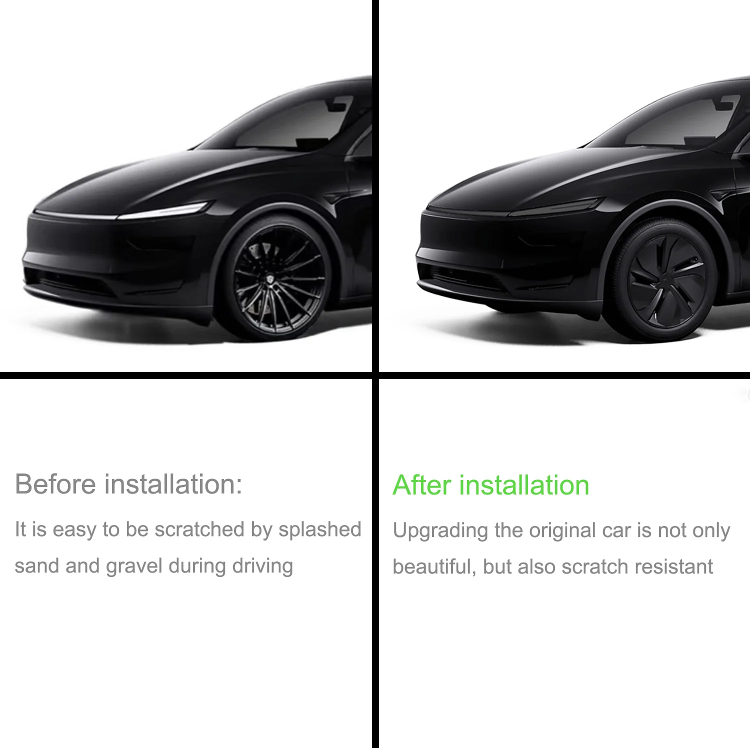 For Tesla Model Y Juniper 2025 TPU Blackened Headlight Taillight Protective Film New Model Y Black Color Changing Lamp Films