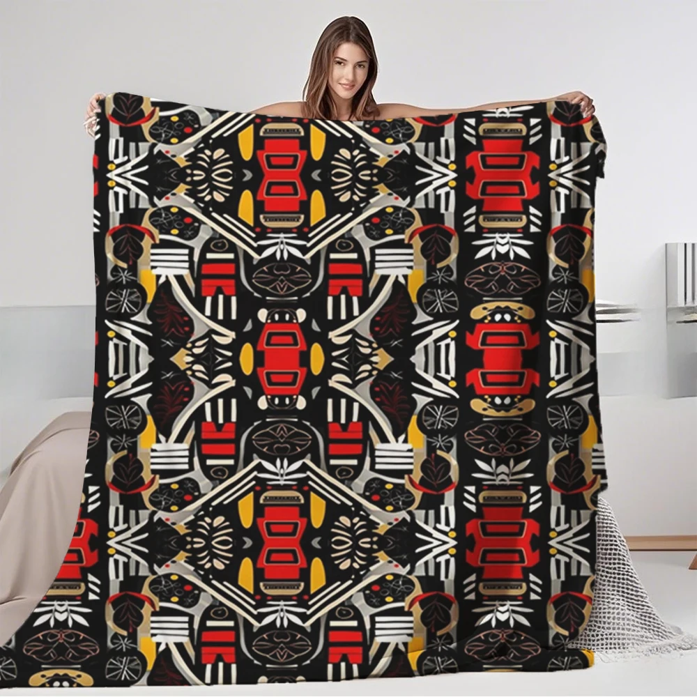 

Flannel Scandinavian Design Blanket Ethnic Fantasy Hotel-style Cover Sherpa Throw No-shedding Skin-friendly Blankets Perfect