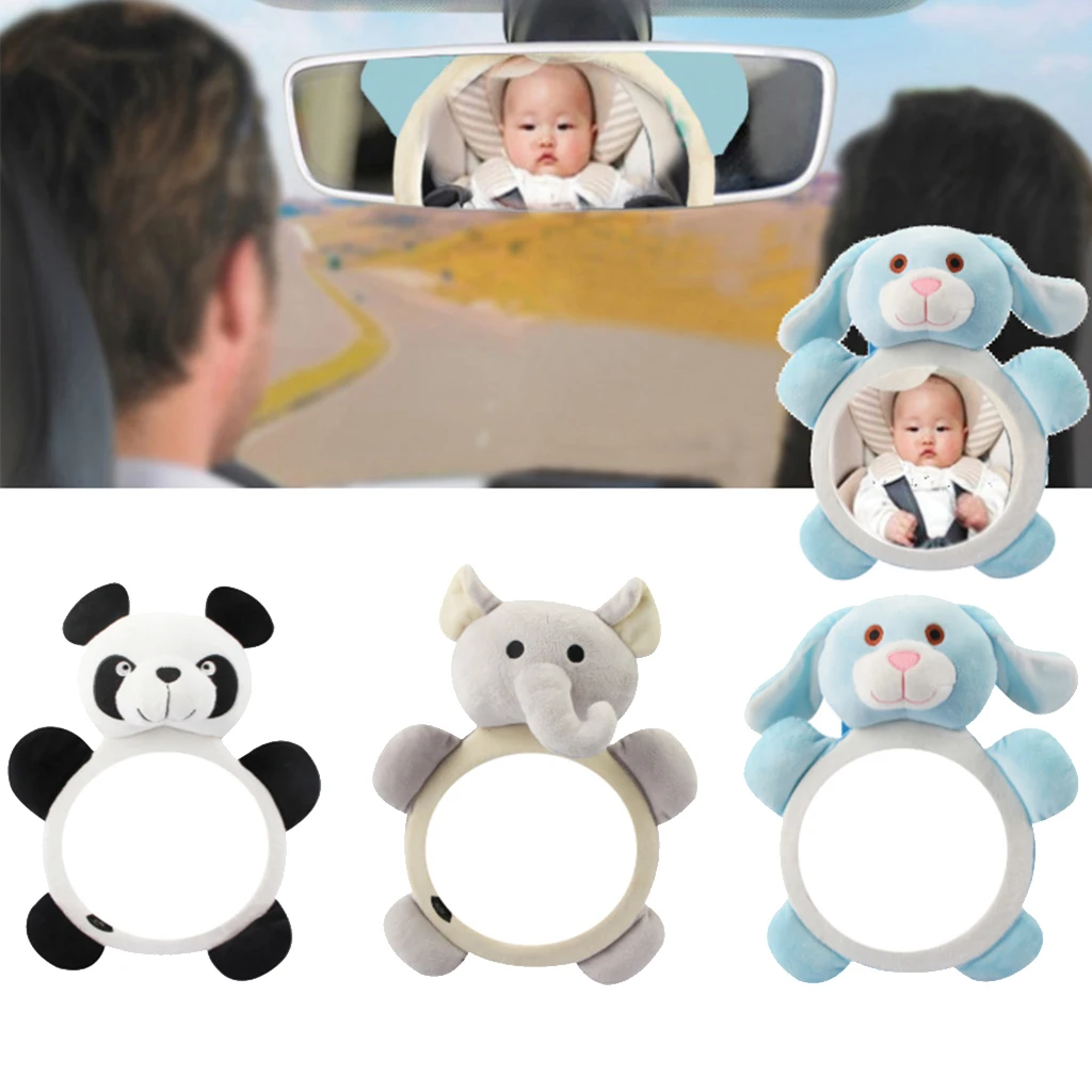 Cute Baby Car Mirror Adjustable Back Seat Mirror Safety View Back Seat Mirror Baby Facing Rear Ward Infant Care Square Safety