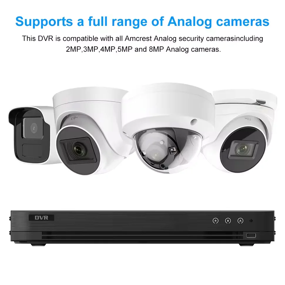 

OEM Support 16 Channel DVR Recorder AI Human Vehicle Detection H.265+ Bulit-in 1 SATA MAX 10TB 5-in-1(HDTVI/AHD/CVI/CVBS/IP))