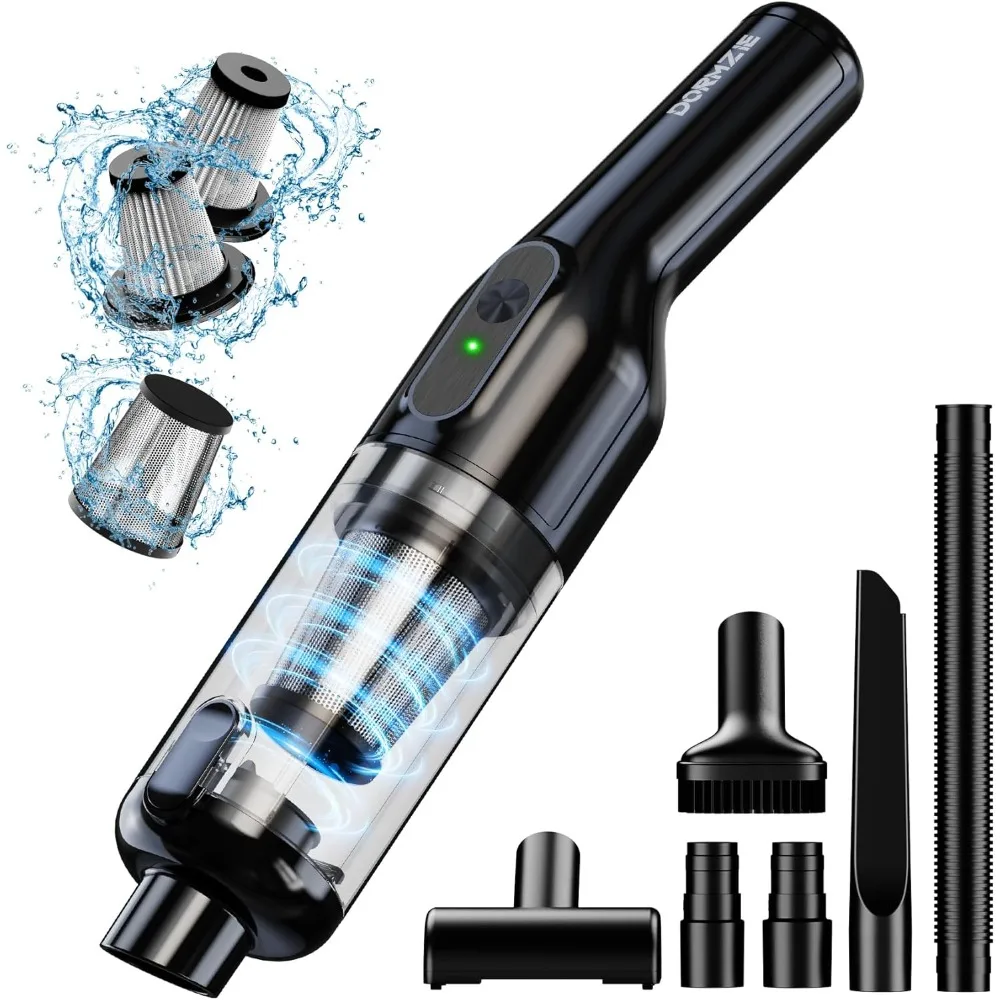 

Handheld Vacuum Cordless, Car Vacuum with 16000Pa Powerful Suction, Lightweight at 1.3 lbs, Type-C Charge, Multiple Accessories,