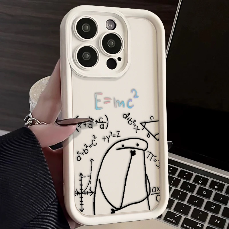 Stickman Math Theory For iPhone 15 14 13 12 11 Pro Max XS Max X XR 7 8 Plus 6S Eye Ladder Phone Case