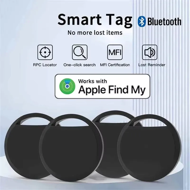 جهاز تتبع صغير بنظام تحديد المواقع يعمل مع Apple Find My APP MFI العلامة الذكية مفتاح مكتشف مكافحة فقدان محدد المواقع العالمي لمحفظة السيارة الأمتعة علامة الحيوانات الأليفة