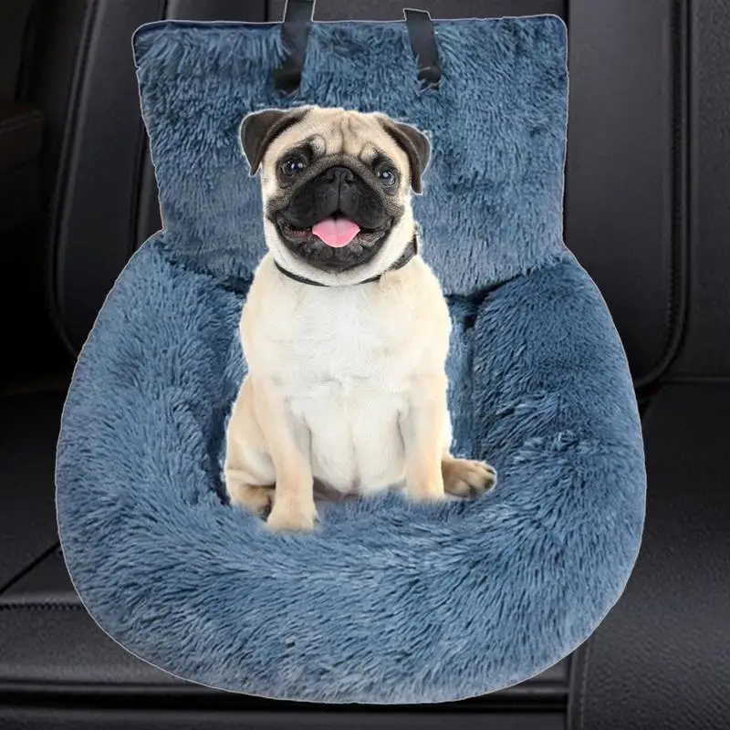 Cotton Dog Cat Traveling Bed Soft Detachable Dog Booster Seat Cushion Washable Car Dog Kennel With Leash And Strap