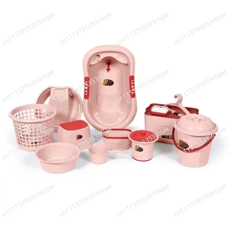 For Highly Durable Bathtub Set, 12 Piece Set Plastic Bath Set for Newborns, Gift Set
