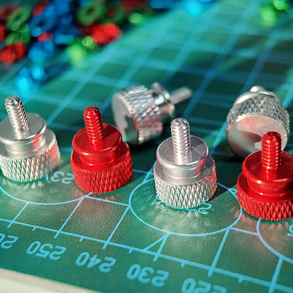 

10pcs Colorful Knurled Thumbscrew 6#-32 Aluminum Alloy For Computer Chassis Pci Slot Motherboard Tool-Free Installation Screw