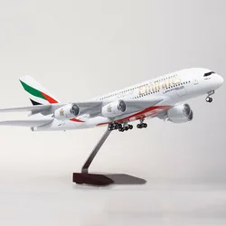 1/160 Emirates A380 Airplane Model LED Light Simulation Passenger Aircraft