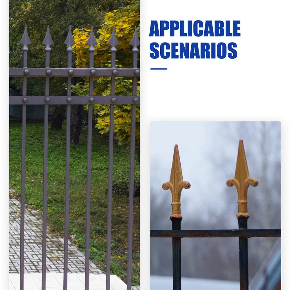6Pcs Heavy Duty Iron Fence Post Toppers Decorative Finials for Outdoor Fence Deck Railing Lamp Posts Column Wraps Rust Resistant