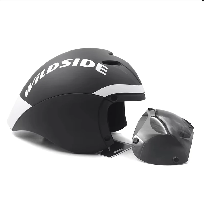 Wildside TT bicycle helmet Breaking wind endurance race triathlon Replaceable spectacle lens Mountain downhill bike helmet
