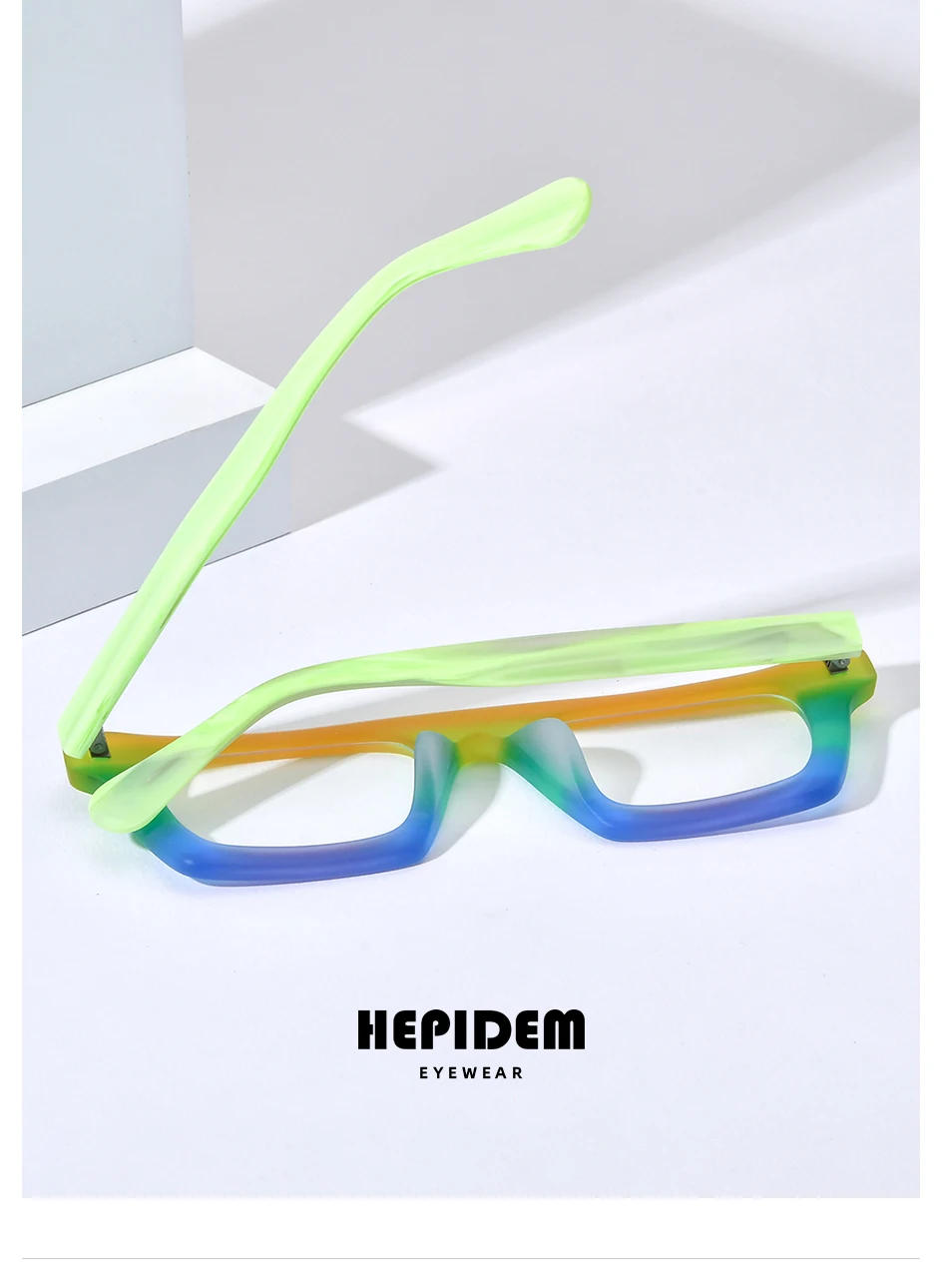 HEPIDEM Acetat Brille Männer Marke Designer Oversize Große Größe Brillen Rahmen Japanische Handgemachte Brille Männer Dicke Brillen 9374 – Detail 29