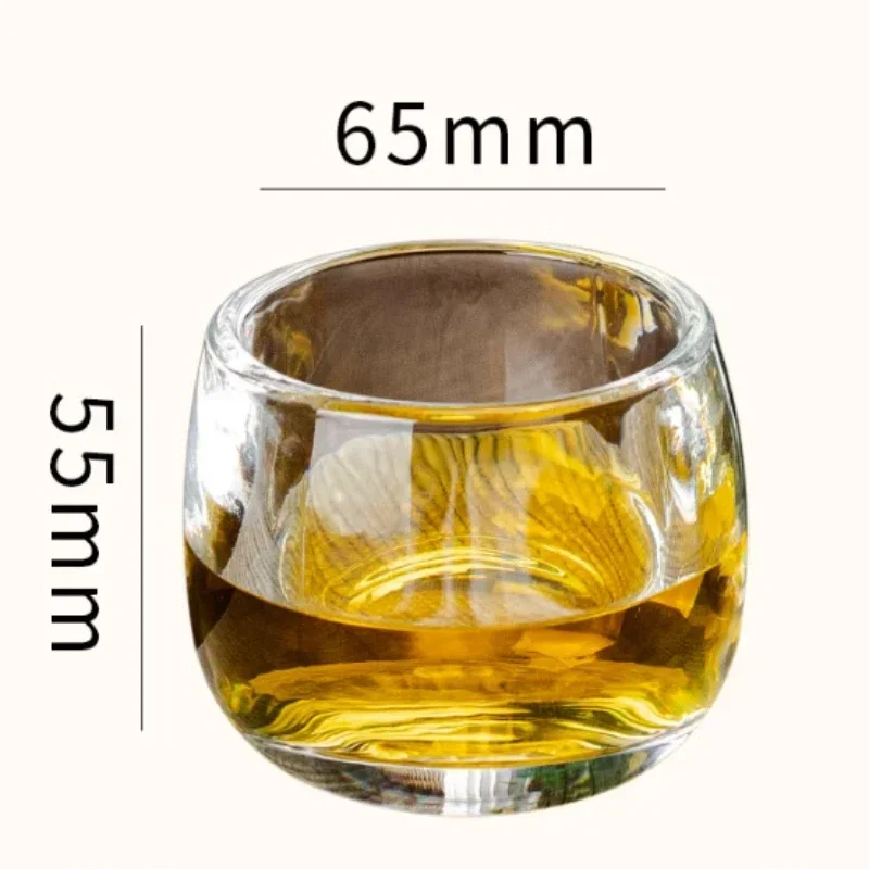 1/2/3/4/6pcs Set 80ml Crystal Glass Tea Cups Thickened Transparent Master Cup Wholesale Mugs Gifts for Wedding Elegant Teaware