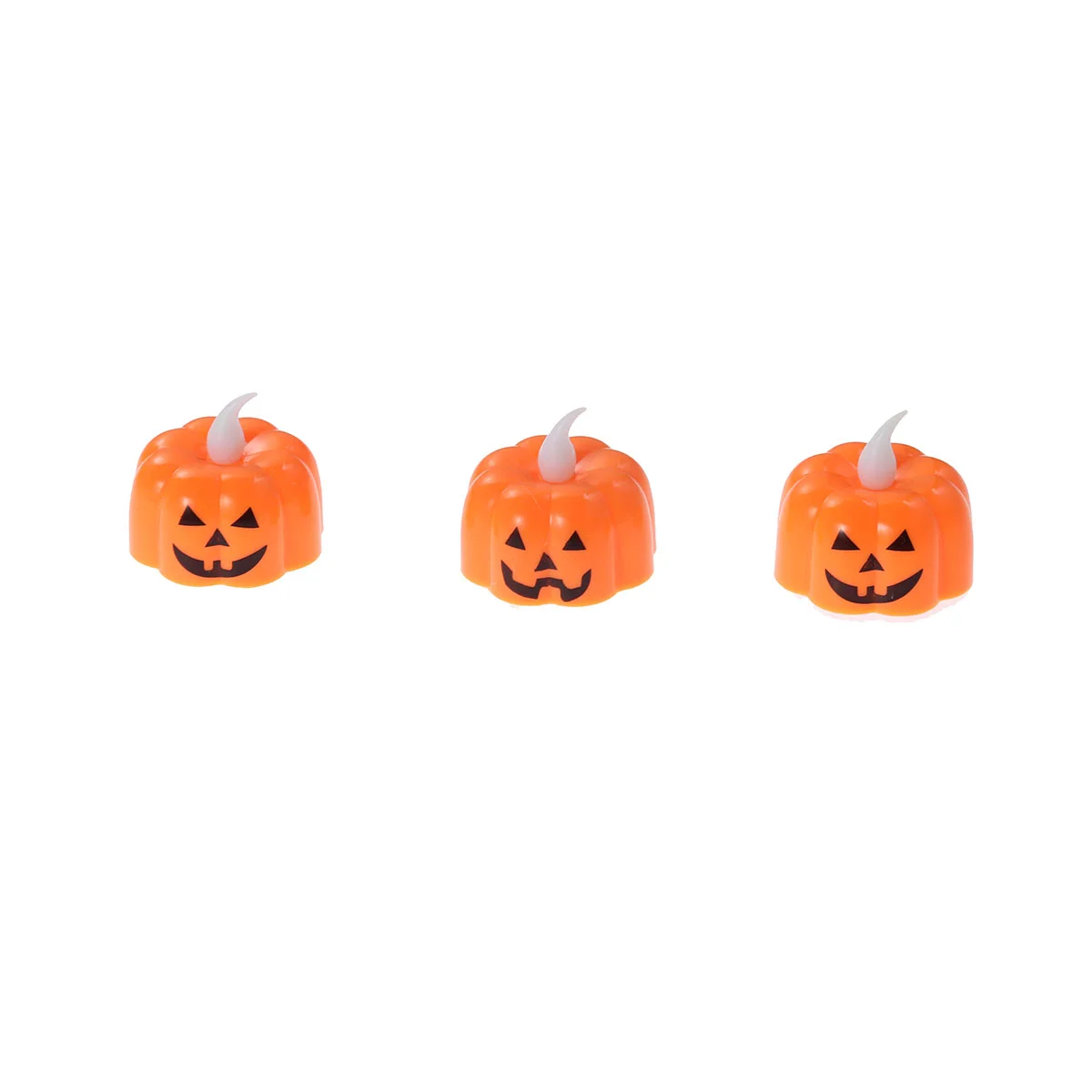 

6pcs Halloween Pumpkin Light Yellow Flickering Led Tea Light Flameless -Operated Electronic Candles Special for Ha