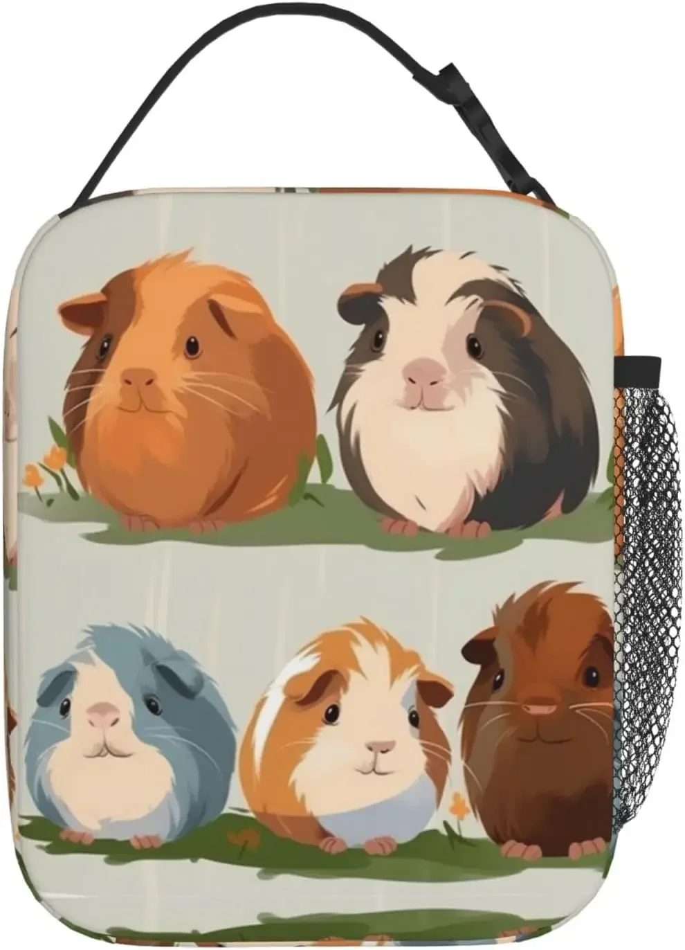 Guinea Pig Illustration Insulated Lunch Bag Waterproof Lunch Tote Reusable  Lunch Cooler Bag For Work Office Picnic Travel