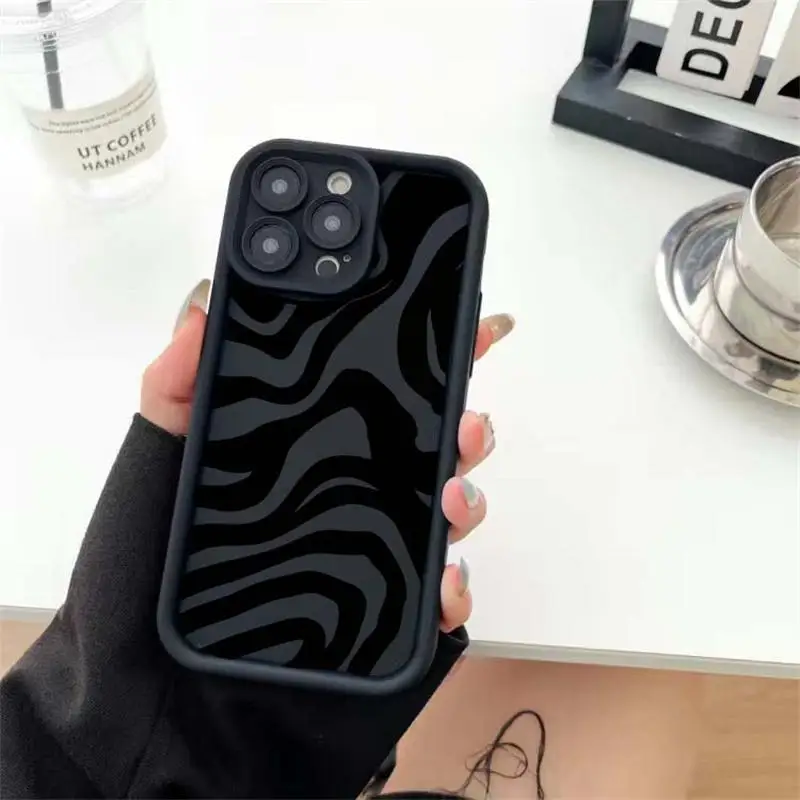 Fashion Zebra Stripe Black White Case For OPPO Reno 12 11 10 4 3 2 5 7 Pro 6 Plus 12F 11F A36 A76 A96 Find X3 Lite A3 Pro Cover