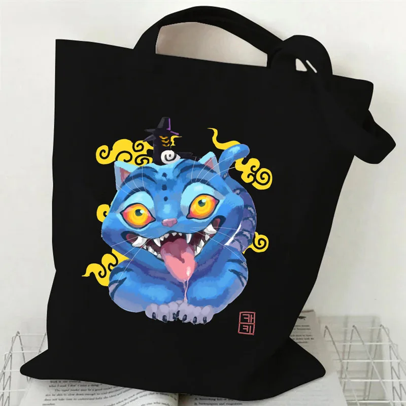 Anime KPop Hunters Rumi Mira Zoe Saja Jongens Cosplay Draagtas Cartoon Tijger Gedrukt Grote Capaciteit Student Canvas Tassen Handtassen