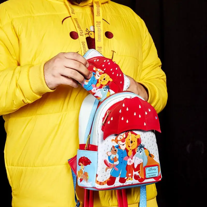 

2025 New In Stock Disney Winnie Backpack The Pooh Rainy Day Series Trendy Backpack Daily Travel Bag For Girls Holiday Gift