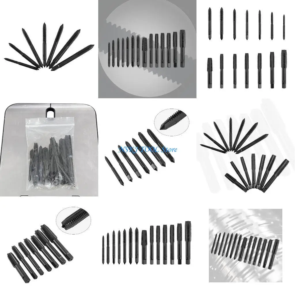 

L8RC 14Pcs Tap for Clocks and Watches Tapping Flute Tap Machine Tap Set Repair Tool