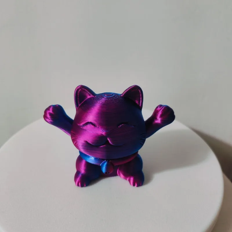 3D Printed Retractable Kitten Creative Stress-relieving Toy Desktop Ornament Toys Cute Retractable Figure Colorful Party Fun Toy