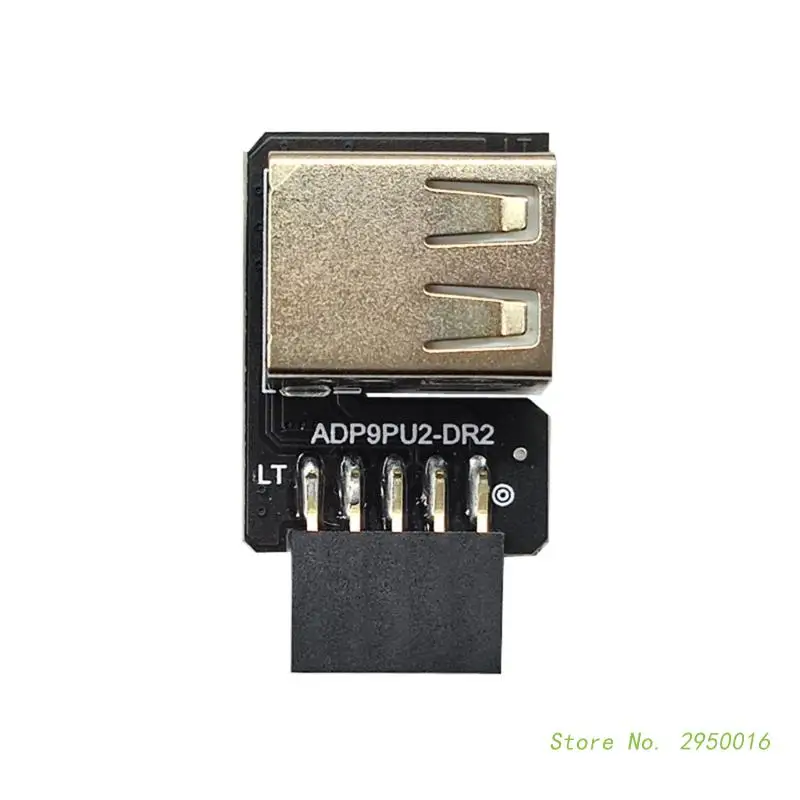 USB 2.0 Motherboard Header 9pin Motherboard to USB Adapter Connector USB2.0 A 9 Pin Female Converter for Wireless Mouse