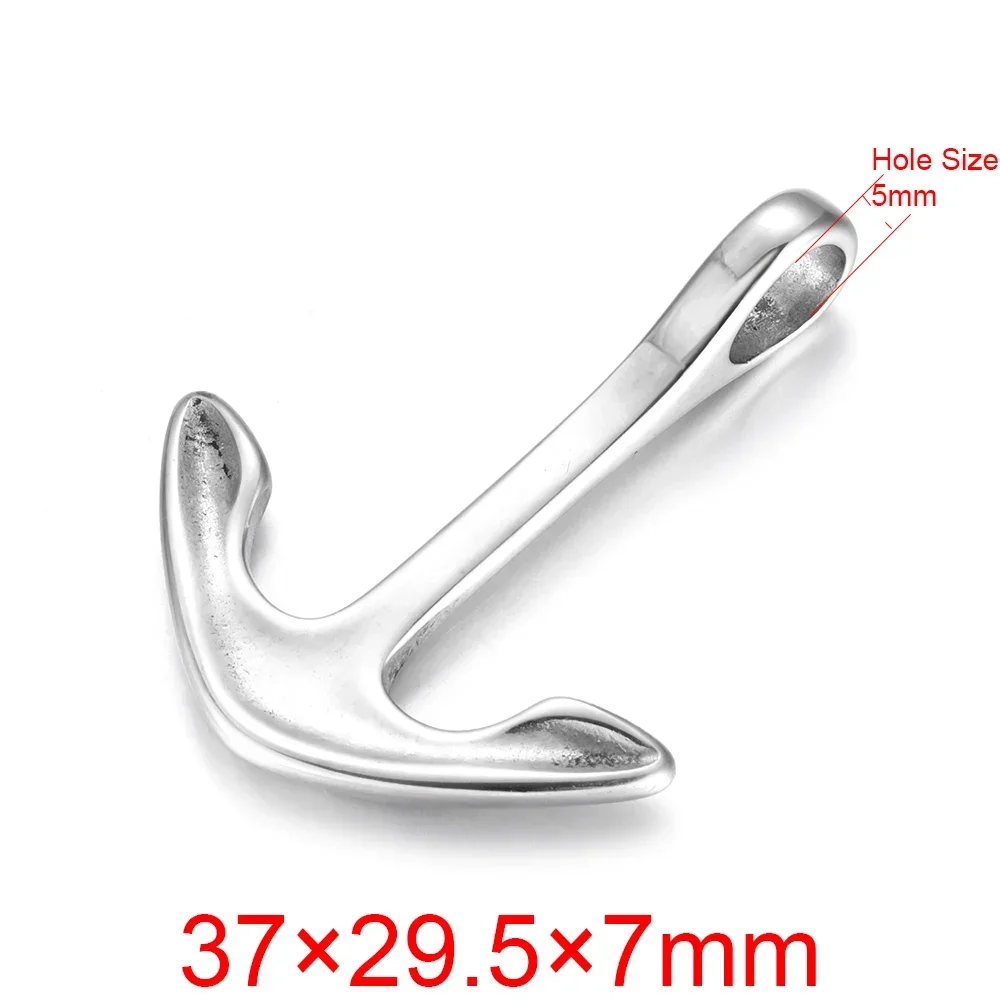 Stainless Steel Anchor Hooks Clasps Accessories for Milan Rope Leather Bracelet Jewelry Making Necklace Pendant Findings