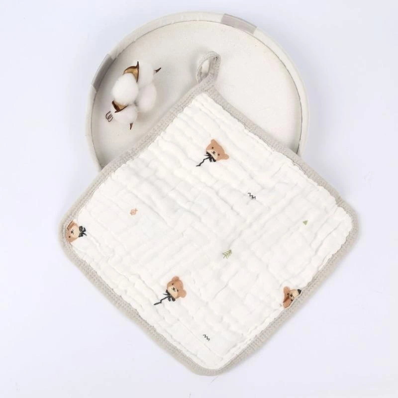 J15U منشفة غسيل ناعمة ماصة للأطفال مقاس 12 بوصة × 12 بوصة مناديل استحمام للأطفال #2