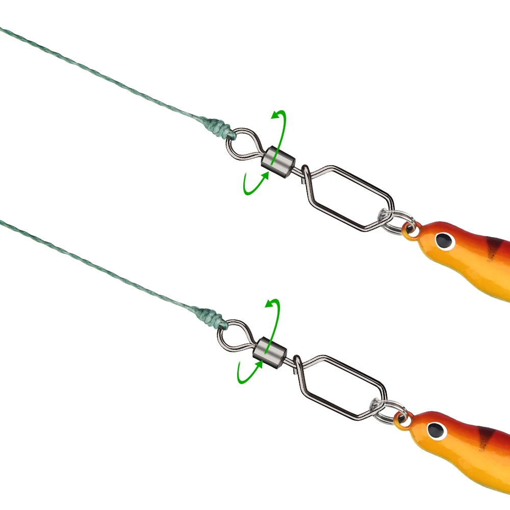 Gancho Giratório Resistente à Corrosão para Pesca, Acessórios de Pesca, Mosquetão de Engate Rápido, Conector de Linha de Pesca